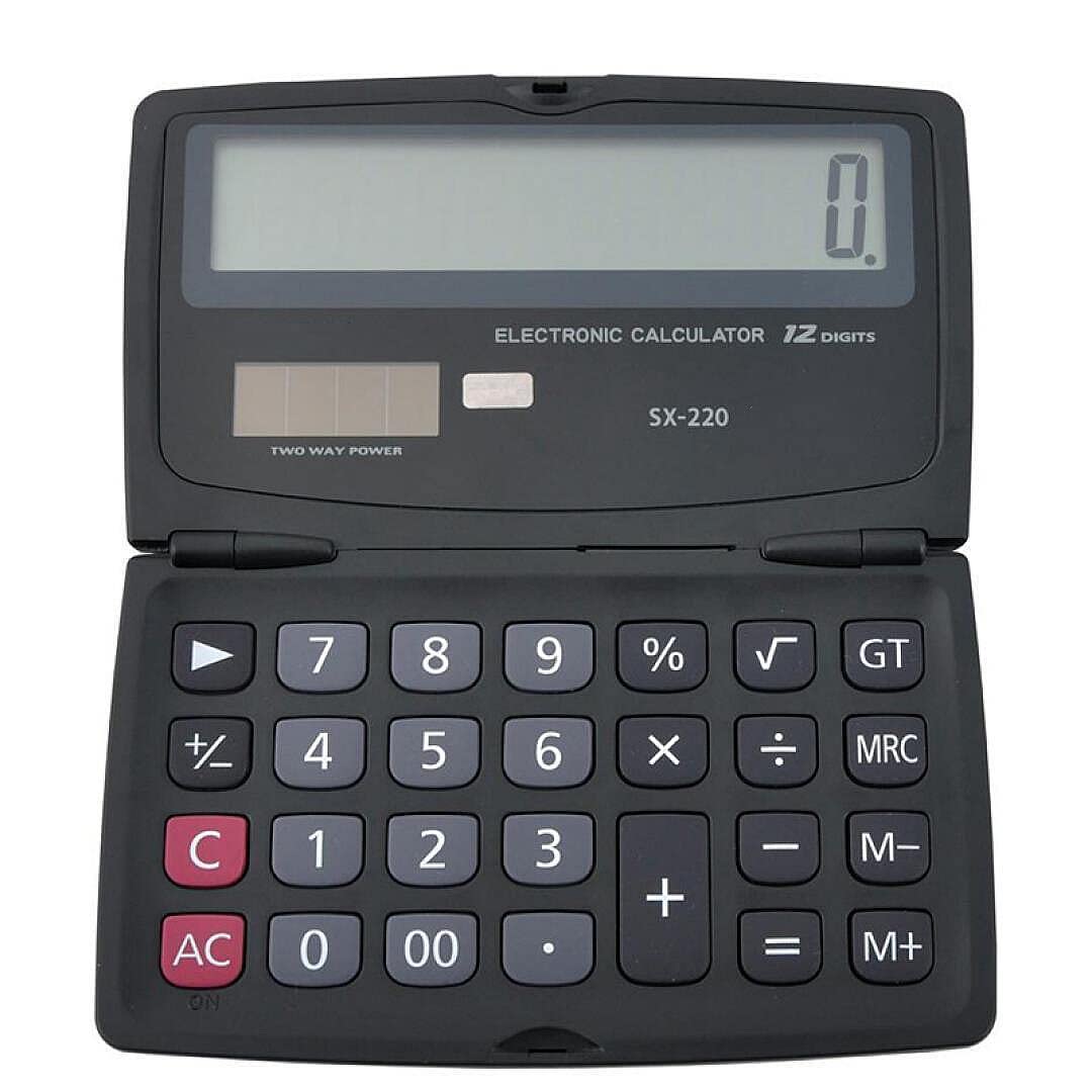 Amazon | オフィスの計算機電卓 デスクトップポータブル折りたたみ電卓
