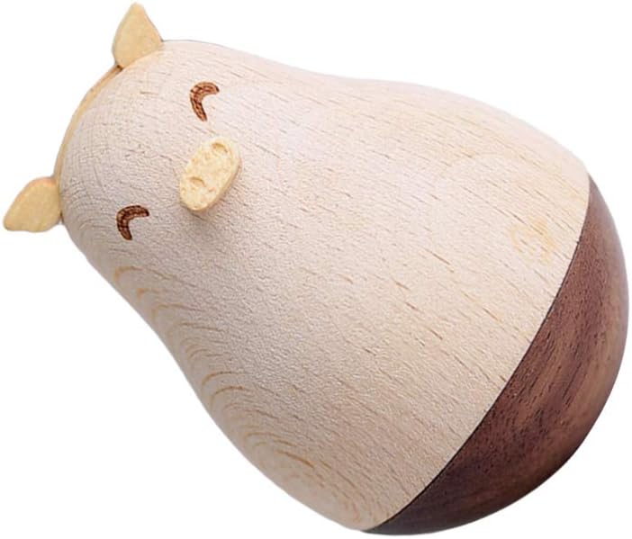 VOSAREA Wooden Roly Poly Toy Animal Tumbler Toy Wobbling Crafts Balancing Desktop Ornaments for Kids Toddler Infant Baby - Image 3