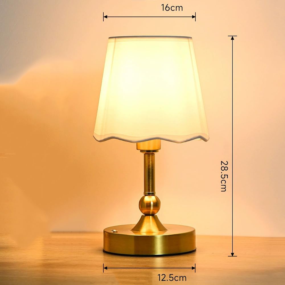 Lámpara de Mesa a Pilas Inalámbrica Táctil LED Recargable Lámpara de Mesita