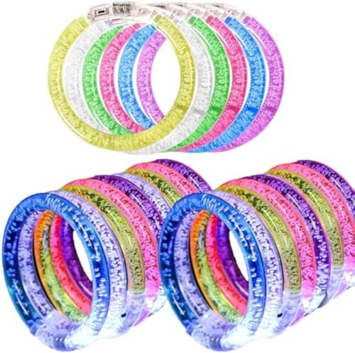 OCCOUMR 18 Piezas Conjunto de Pulsera LED, Pulseras Fluorescentes, Light Up...