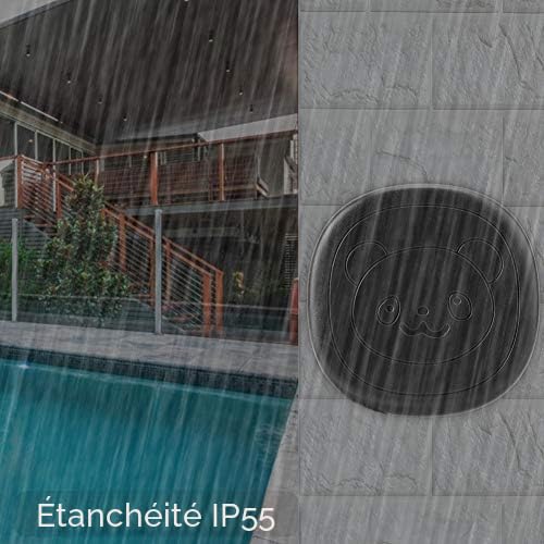 Bouton de Sonnette Tactile étanche Sans Fil, Sonnette d'interphone pour Animaux de Compagnie, Interphone Extérieur pour L'appelant, Contient 2 émetteurs et 1 Récepteur (EU Plug)
