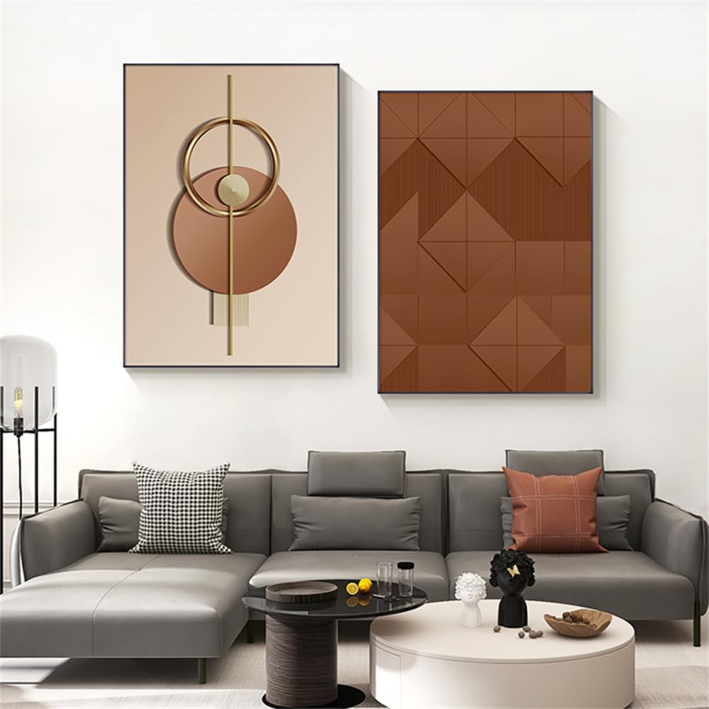 WUHBCZ Art Decor,Abstract Geometric Canvas Prints Wall Art Painting Modern Minimalist Posters Pictures for Living Room Bedroom Office Home Decor Artwork-40 * 50cm*2PCS (No Frame)