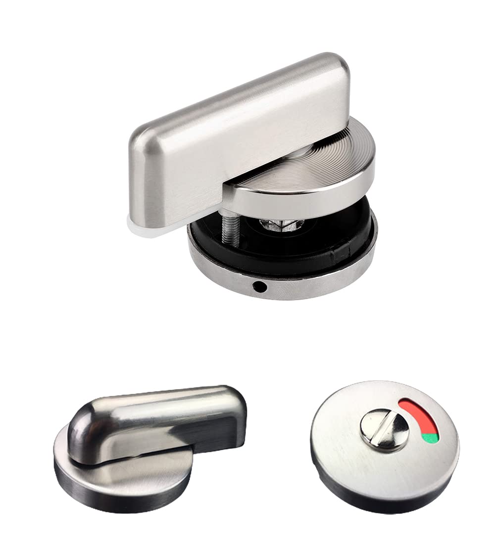 MAKINGTEC Zinc Alloy Door Lock, Vacant Engaged Privacy Indicator, Lock for Toilet Restroom Bathroom