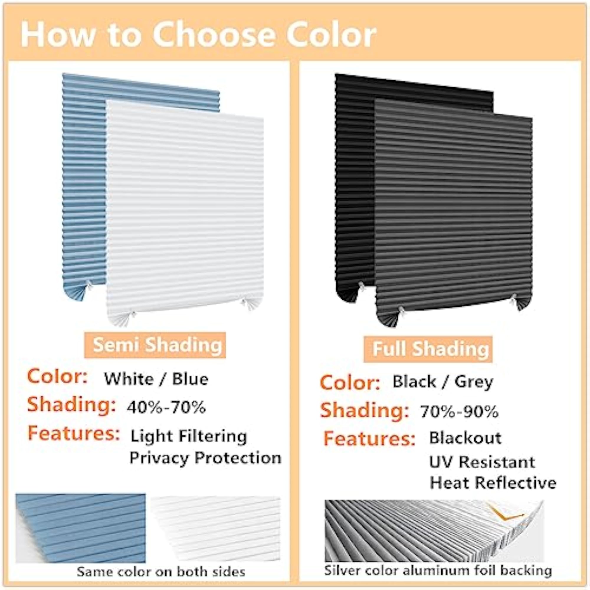 No Drill Blinds Non Woven Fabric Cut to Size