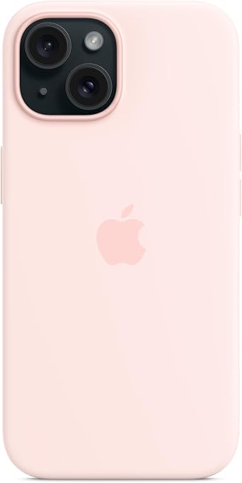 Apple iPhone 15 Silicone Case with MagSafe - Light Pink 
