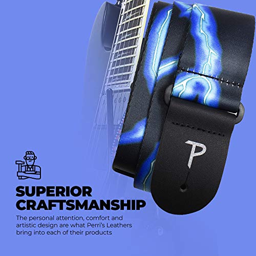 Perri’s Leathers Ltd. – Sangle de Guitare – Polyester – Bleu éclair – Ajustable – Pour Guitares Acoustiques / Basses… - Les Beatles, Paul McCartney, John Lennon, RIngo Starr, George Harrison Perri's Leathers Ltd. - Sangle de Guitare - Polyester - Bleu éclair - Ajustable - Pour Guitares Acoustiques / Basses… – Image 7