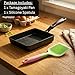HAPPI STUDIO Tamagoyaki Pan - Japanese Omelette Pan Nonstick PFOA-Free - Japanese Egg Pan - Omelet Pan - Square Frying Pan Rolled Omelette Egg Roll - Tamago Skillet 7x6 All Stovetops