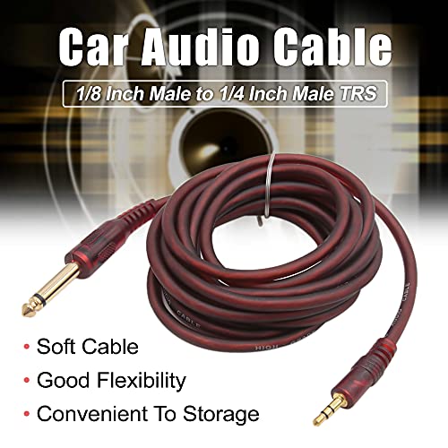 Câble audio Jack 1/8" mâle à mâle 1/4" TRS avec connecteurs robustes pour voiture