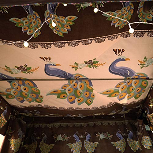 Obokidly Black-Phoenix Princess 4 Four Corner Post Bed Curtain Canopy Cute Net Canopies For Girls Boys Kids Teens Girl Adult Home Bedroom Decoration (Black-Phoenix, Queen) #TOP7