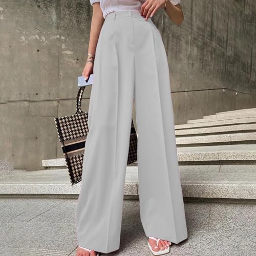 Image of Aahwan Solid Dark Green Loose Fit Wide Legs Korean Baggy High Rise Pants for Women's & Girls' with Pocket