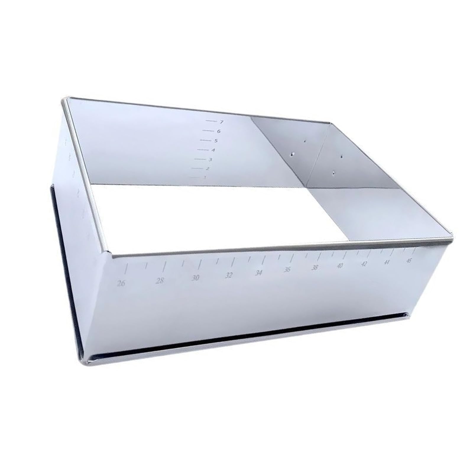 Qisuw Stainless Steel Adjustable Cake Frame for Even Heat Distribution Rectangular Tiramisus Baking Molds for Home Use Modifiable Quadrilateral Bubble Hoop