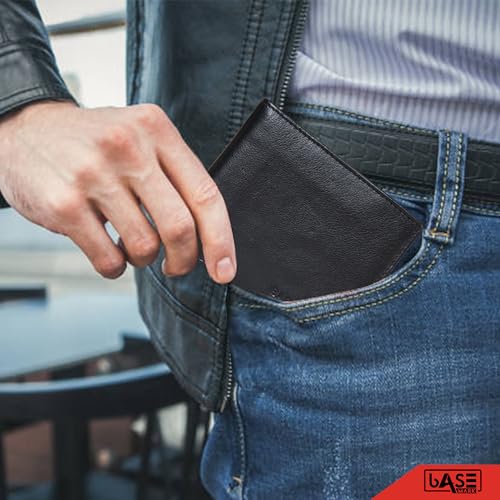 Genuine Leather Made Bi-Fold Casual, Formal, Party, Travel RFID Protected Wallet for Men (Dark Blue), Dark Blue, Contemporary4