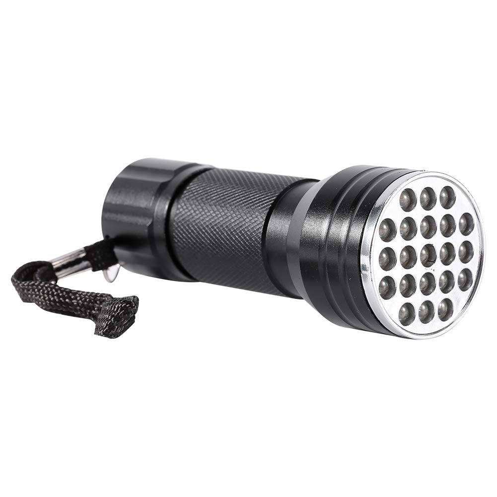 Latarka UV, czarne światło, 21 LED, 395 nM, ręczny detektor światła ultrafioletowego, do suchych plam z moczem psa/kota, pluskwa, skorpiona