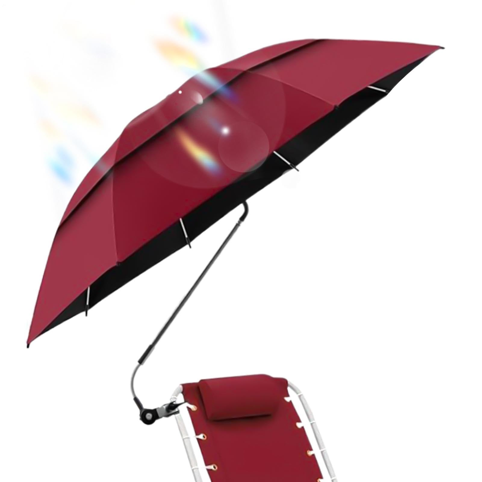 Sombrilla para silla - Toldo doble ajustable UPF 50+ 180, parasol portátil