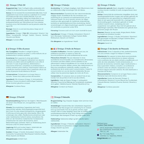 Oméga 3 Huile de Poisson Gélules 2000mg, 240 Gélules pour 4 Mois - avec EPA 660mg & DHA 440mg, Fish Oil Omega 3 sans Odeur, Selon l'EFSA, l'EPA et le DHA Contribuent au Fonctionnement Normal du Cœur – Image 7