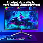 ZZA 32-Inch QHD Curved Gaming Monitor - 2K Resolution, 165Hz Refresh Rate, 1ms Response Time, FreeSync & G-Sync, HDR10, 122% sRGB Coverage, DP/HDMI, VESA Mount Compatible - Image 4