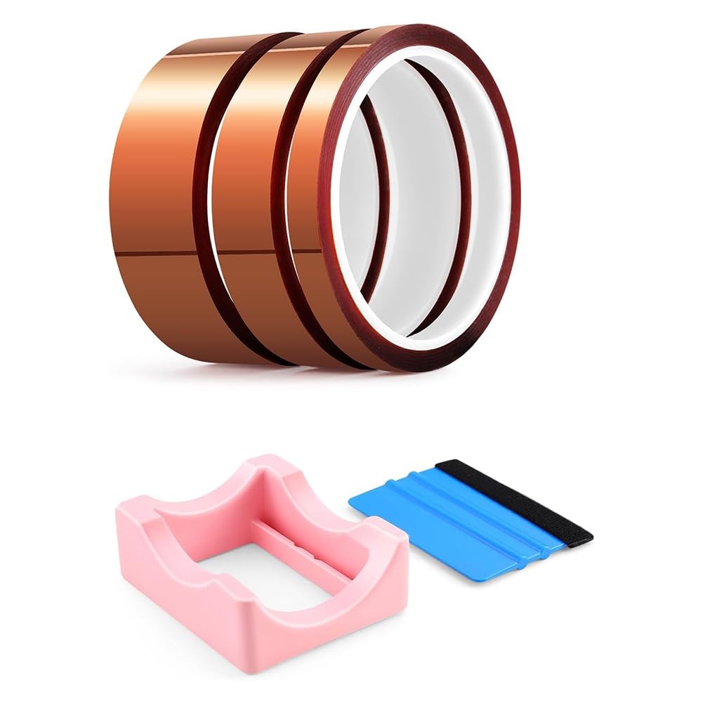 Jnchdghwa As Shown For Vinyl, Uv Dtf, Sublimation Compatible Cradle Tool Set With 3 Tapes Silicone Tumbler Holder, Felt Squeegee