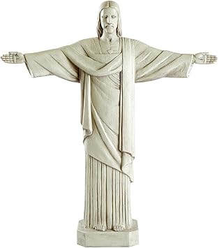 Avalon Gallery Garden Statue Indoor/Outdoor Catholic Sculpture, 24.5" Tall, Stone-Resin Christ The Redeemer