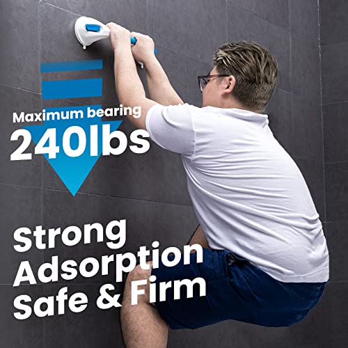 Leverloc Shower Grab Bar, Suction Grab Bars For Bathtubs And Showers, Easy To Install Removable Shower Handle For Bathroom Safety Grip For Seniors Elderly, Heavy Duty Handrails Waterproof No Drilling #TOP1