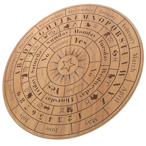 Planche de divination en bois pour rituel de sorcière et autel de radiesthésie