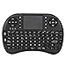 Rii Mini i8 - Teclado ergonómico con touchpad (RF 2.4 GHz, USB), color negro