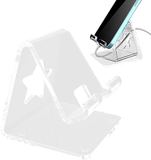 telefone acrílico,Suporte para telefone mesa | Suporte para telefone mesa Acessórios mesa portáteis, telefone transparente para mesa cabeceira para telefone Kumprohu