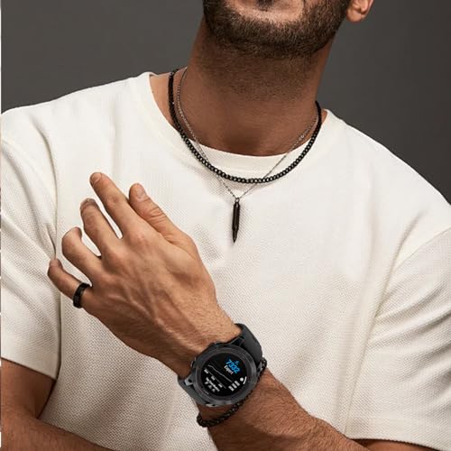 Correa Easy-fit 26mm para Garmin Fenix, Silicona Negra miniatura 6