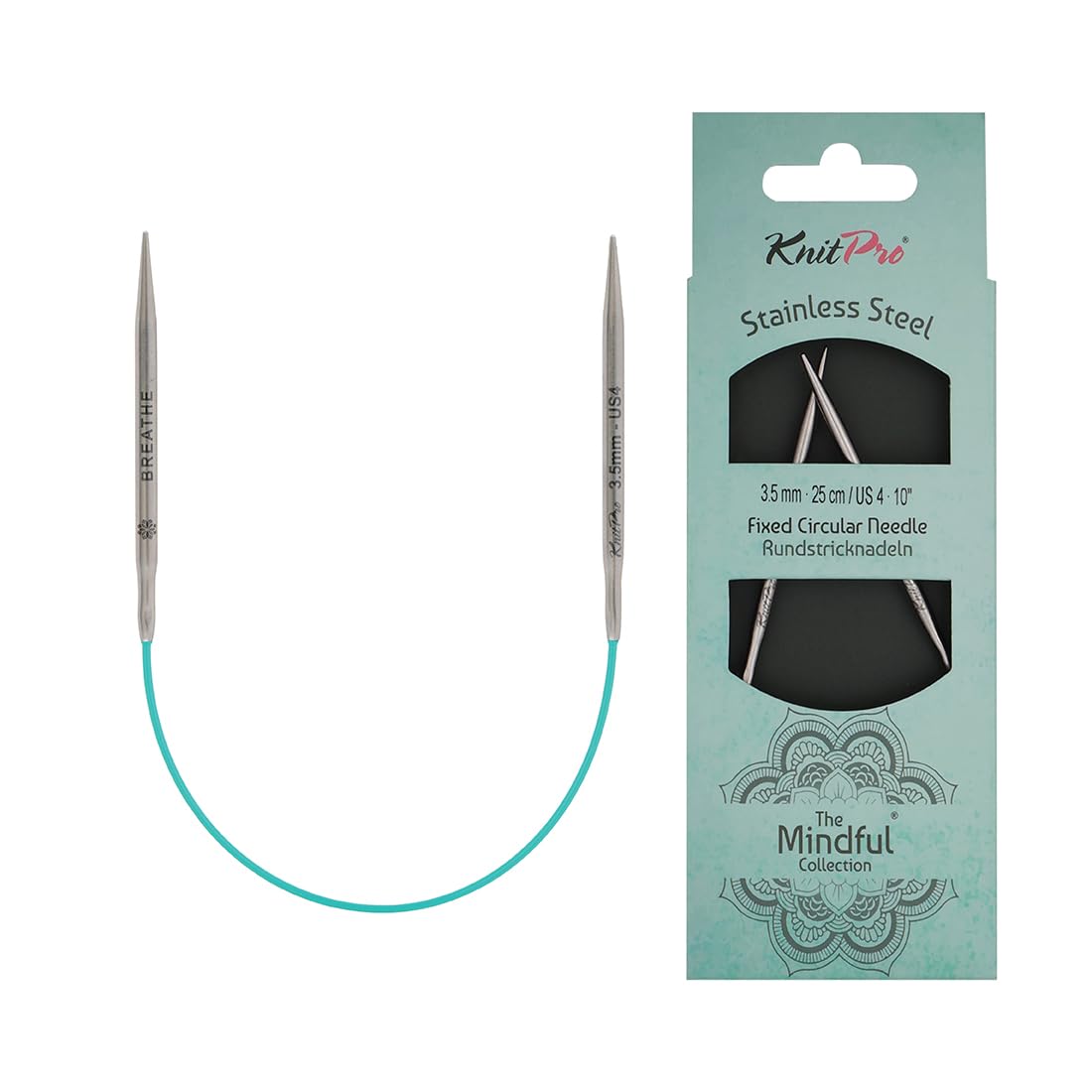 KnitPro The Mindful Collection Fixed Circular Needles 10" (25cm) | Size 3.50mm โ image 1