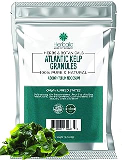 Kelp Granules 1 Lb, Raw, Sun-Dried, Natural Iodine Supplement for Thyroid, Dry Seaweed