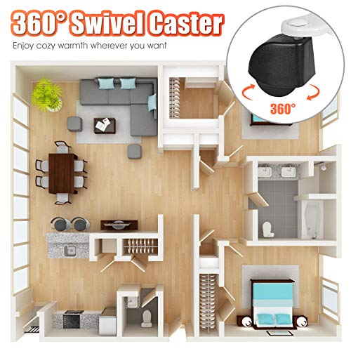 Tangkula 1500W Oil Filled Radiator Heater, Portable Space Heater Radiator W/ 3 Heating Modes & Adjustable Thermostat, Oil Radiant Heater W/ Tip-Over & Overheat Protection, Ideal For Home & Office (White) #TOP6