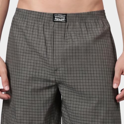 Image of Levi's 024 Boxer Shorts for Men | 100% Poplin Cotton | Checked Men's Boxers | Durable & Breathable | Smooth Hand-Feel | Inner Elastic Waistband | Functional Fly | Relaxed Leg Opening | Pack of 1