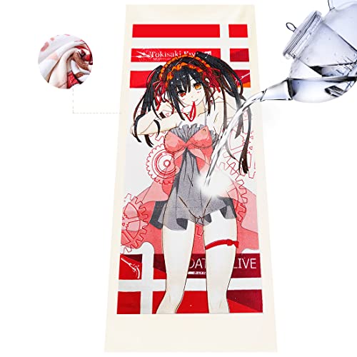 Smosun Color Changing Bath Towel, Funny Anime Kawaii Hand Towels With Tokisaki Kurumi Character, Ultra Soft Absorbent Quick Drying Face Towel For Bathroom Daily Use #TOP6