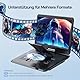 WOLFANG 17,5 Tragbarer DVD-Player mit 15,6 großem HD-Display, 5000mAh Akku, Keine Regionale Beschränkung, Zwei Stereolautsprecher, Unterstützt USB/SD-Karte/Sync-TV/Projektor-Bildschirm