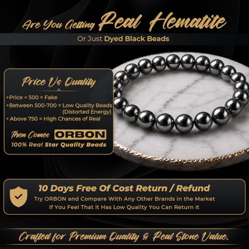 Image of ORBON Certified Natural Crystal Stone Bracelet for Men & Women | Powerful Gemstone Bracelet | Real Certified Stones with Authenticity Certificate & Activation Card