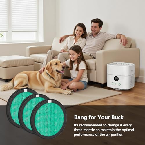 Image of WG-03 Replacement Filters for HomBreez WG-03 /WG-03-S /F-WG Air Purifier | 4-Stage Filtration System, for HomBreez Air Purifier and Humidifier Combo, for Bedroom Baby Pet Room Air Clean, 3 Pack