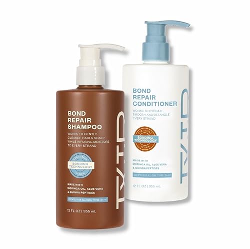 TXTUR Bond Repair - Paquete de champú y acondicionador para todo tipo de cabello texturizado, limpia suavemente, suaviza y desenreda el cabello