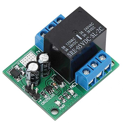 KEPUSHIYE DR25E01 DC 6-24V 3-5A Loquet Flip-Flop DPDT Module de Relais Bistable Structure Auto-verrouillable Barrette de déclenchement à impulsions à Faible Impulsion pour Le Moteur LED PLC