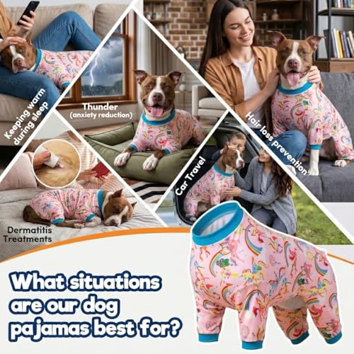 Pijama para perro grande LovinPet 3XL Rainbow Rosa miniatura 4