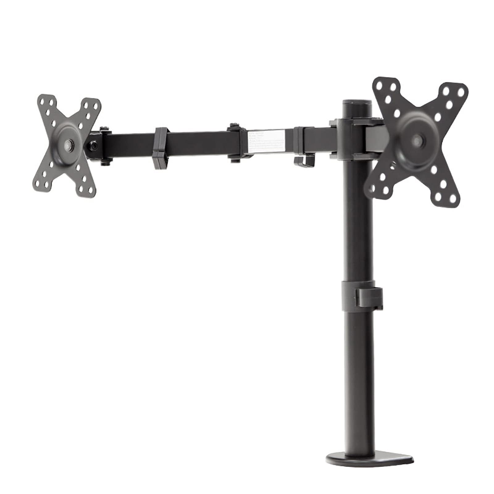 asdchZen Dual Monitor Desk Stand,Freestanding Height Adjustable Two Arm Monitor Mount,Fits 13 To 27 Inch Computer Screen,Holds 2 Screens