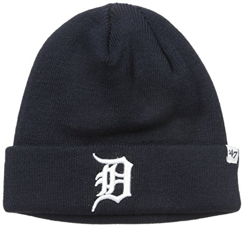 MLB Detroit Tigers '47 Raised Cuff Knit Hat, Navy, One Size