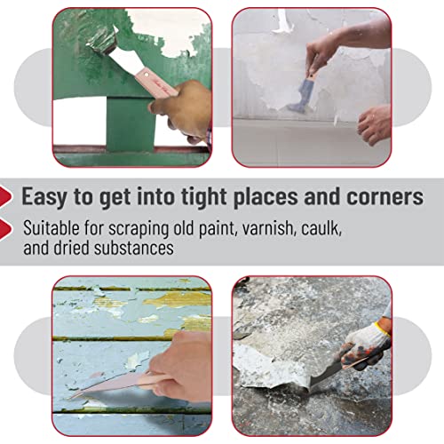 Bates- Paint Scraper, Taping Knife, Pack Of 2 Putty Knife Scraper, Scraper, 5 In 1 Tools, Spackle Knife, Caulk Removal Tool, Painters Tool, Paint Can Opener, Paint Remover For Wood, Wallpaper Scraper #TOP5