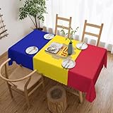 XZDLXJ Mantel rectangular impermeable con bandera de Andorra, resistente a las arrugas y lavable, asegurando durabilidad para un uso repetido