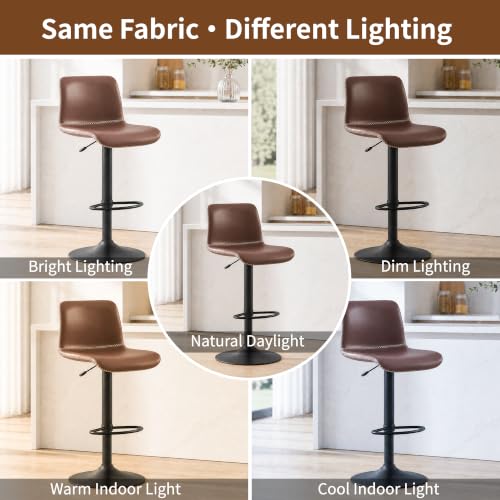 Image of HeuGah Adjustable Bar Stools Set of 3, Swivel Counter Height Bar Chairs