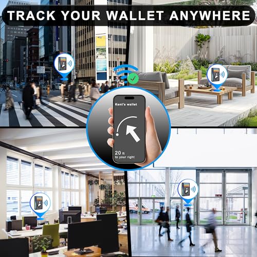 Image of Slim Minimalist Front Pocket Air Tag Wallet, RFID Blocking Card Holder Wallet with Airtag Holder
