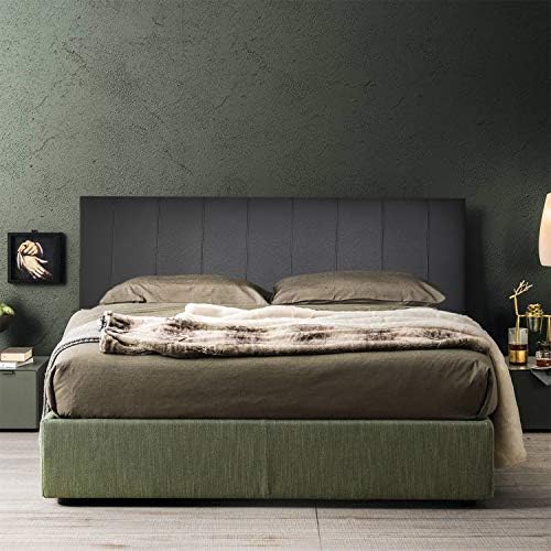 P17- Tête de Lit en Simili Cuir | Traitement: Rayures | Dimensions: 180 x 80 cm | Couleur: Noir
