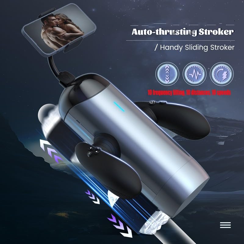 Gfdbhjer Practical Massage Tool, Fully Automatic Men's Leisure Fitness Equipment, Multi-Frequency Silent Operation, Detachable