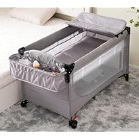 Amazon.co.jp: Bennbari ベビーベッド 添い寝ベッド 折りたたみ