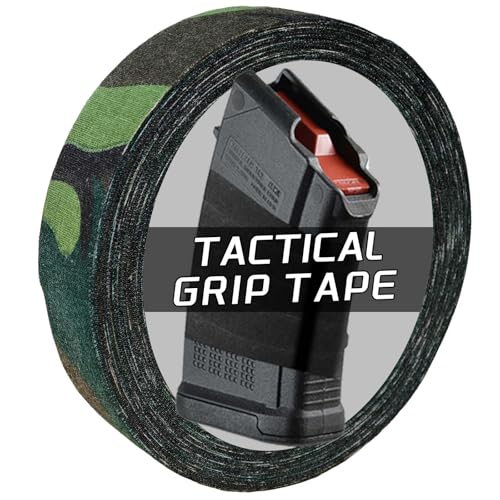Miaozhun Tactical Tapes, 1 Inch x 27.34 Yards Goon Grip Tapes, Multipurpose Wrap Tape for Guns, Handgun, Rifle, Hockey, Lacrosse, Baseball, Softball Bats, Sport Handle, Gardening Tools (Forest Camo)