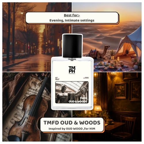 Image of TMPerfumehouse Tmfd Oud & WoodsEDP for Men | Woody, Aromatic & Long Lasting Perfume Spray | Vanilla, Sweet & Warm Spicy Fragrance | Luxury Gift for Him | TMPH | 50ml