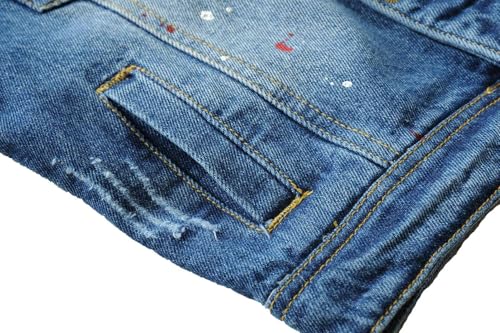 Kids Jean Jacket Hooded Stylish Rripped Denim Jackets Casual Jean Coat Tops4